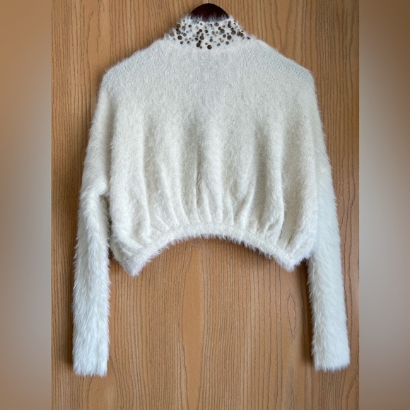 Anthropologie Knitted & Knotted | Women’s SZ XS | Soiree Cardigan Wool Sparkle - Picture 2 of 10